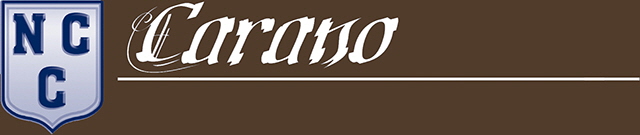 Logo Carano Sfondo Marrone Scritta Bianca 640 x 135